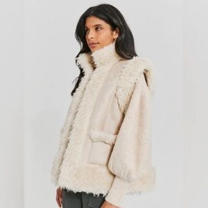 Something Navy Reversible Faux Shearling Vest